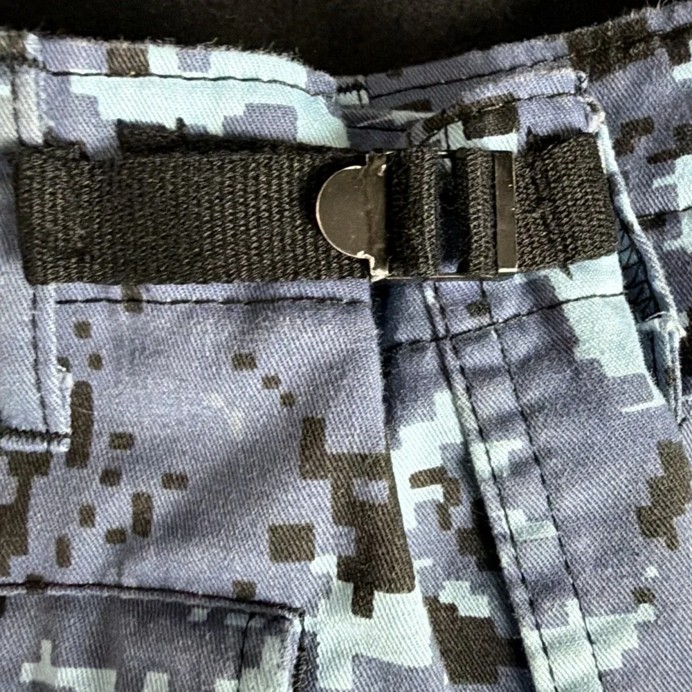 Rothco BDU Combat Shorts Mens XL Digital Camo Cargo Tactical Adjustable Blue